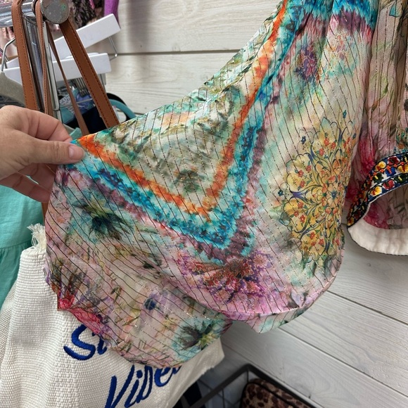 Anthropologie Bhanuni by Jyoti Boho Peasant Blouse Size Large - Picture 6 of 9